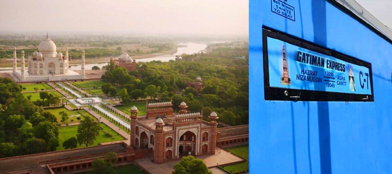 Taj Mahal and Agra Tour by Superfast Train