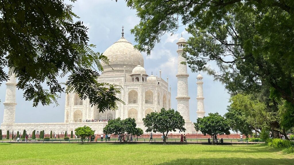 View of the Taj Mahal during a guided Taj Mahal tour in Agra